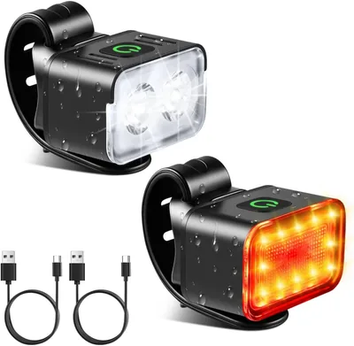 Vancle Kit de Luces Recargables para Bicicleta Delantera y Trasera, 5+6 Modos, Reflectores Impermeables Ip65 para Conducción - Best Deal