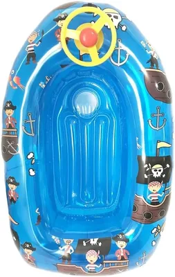 Bote inflable para niños AREMAR con timón para piscina y playa | Flotador acuático para niños con parches de reparación | 90c - Mejor Oferta