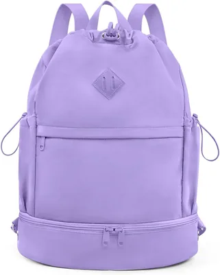 RHDZO Drawstring Gym Backpack - Shoe Compartment