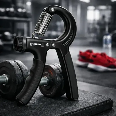 Hand Grip Ajustável 5kg a 60kg Premium - Exercitador de Mãos, Punhos e Antebraços para Fortalecimento Muscular, Fisioterapia