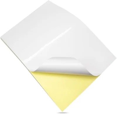 A4 Glossy White Sticker Paper, 100 Sheets, Waterproof, Inkjet/Laser, Shipping Labels, DIY - Best Deal