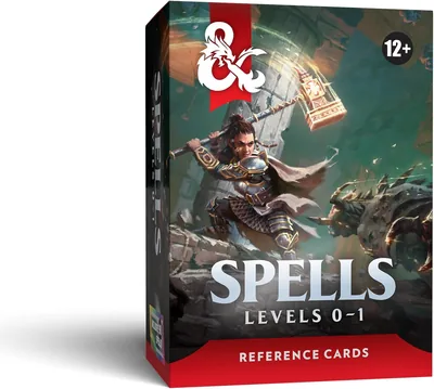 Dungeons & Dragons Spells Reference Cards (Levels 0-1)