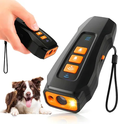 ZALEZ - Repelente Ultrasónico para Perros - Anti-ladrido con 3 Frecuencias Ajustables y Lámpara de Emergencia - Rango de 10m