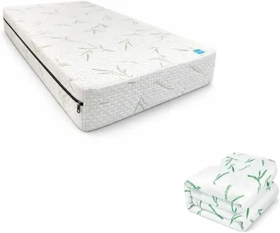 Kit Colchón Cuna para Bebé de 70 x 130 + Protector Impermeable de Bambú Transpirable Hipoalergénico Hecho en México | 11% De Descuento