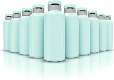Botella de Agua Nömadë Reutilizable 500ml, Paquete de 10 - Cilindro Deportivo, Resistente y Portátil, Tapa Enroscable Anti