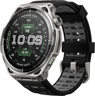 ساعة Amazfit Balance 3 الذكية GPS، شاشة AMOLED سابفير 48 مم، غطاء من الفولاذ المقاوم للصدأ، بطارية لمدة 21 يومًا، مصباح يدوي، 64 جيجابايت، مخفضة