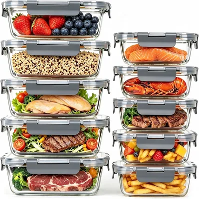 Honsun Glass Food Storage Containers 10 Pack Best Deal