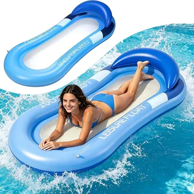 Hammock da Spiaggia Inflabile 4 in 1, Amaca Acqua Portatile per Piscina e Mare