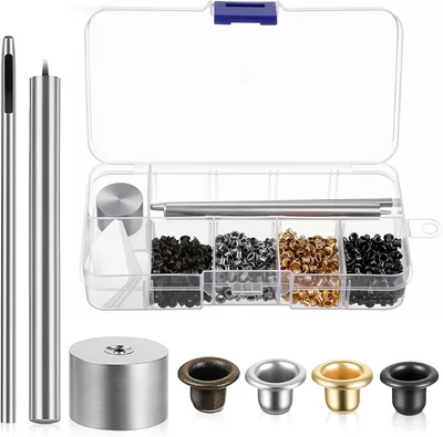 CIATBYYJ 800pc Eyelet Tool Kit - Metal Eyelets, Small Fixing Tool
