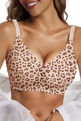 Vtelor Damen Unwired Push-up-BH mit starkem Halt für große Brüste | Soft, nahtlos, V-Ausschnitt, gepolstert und bequem