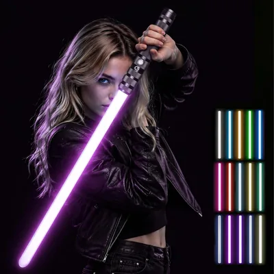 Sable de Luz GALASALA RGB 15 Colores Recargable Mango Metálico
