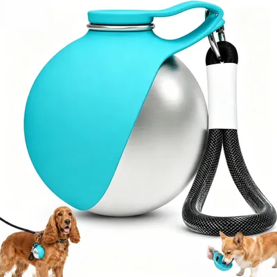 Portable Dog Water Bottle Stainless Steel 285ml Leak Proof