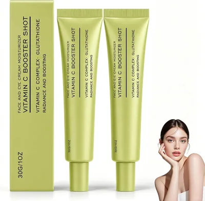 2PCS Vitamina C con Glutatión y Vitamina E, Sérum Facial Brillo y Antiarrugas, Vitamin C Booster Sho