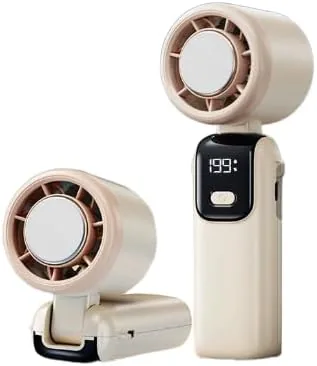 Ventilateur Turbo Portable, 199 Niveaux de Vitesse Réglables, Rechargeable USB 2400 mAh, Affichage LED, Ventilateurs de Poignet, Accessoires