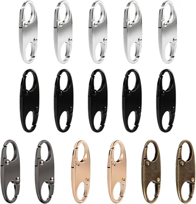 Anti-Theft Backpack Zipper Lock Pack (16) - Black, Silver, Bronze, Gold