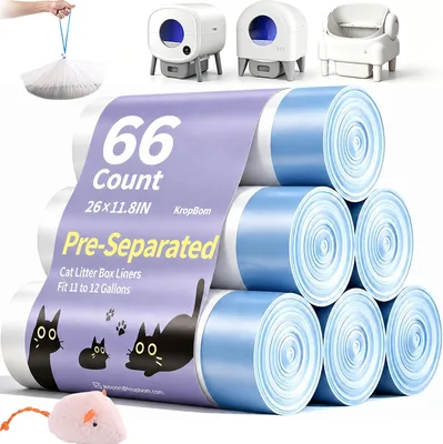 66 Count Cat Litter Box Bags 26"x11.8" Drawstring - Best Deal