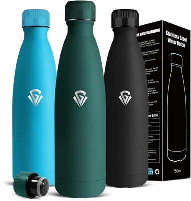 Mujigaga Borraccia Termica 750 ml, Senza BPA, Acciaio Inox, Senza Perdite, Isolata