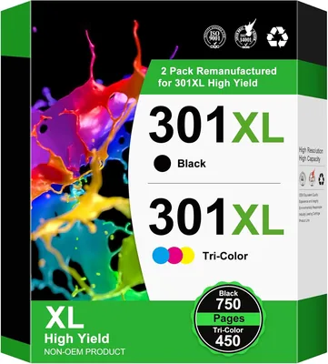 Cartouches d'encre Générique 301XL Noir et Couleur pour HP DeskJet 1000/1050/2050/2510/Envy 4500/4502/5530 - Meilleures affaires