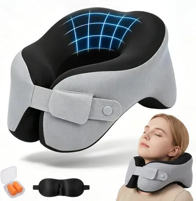 YHAOGALI Travel Pillow - 360° Memory Foam Neck Support Best Deal