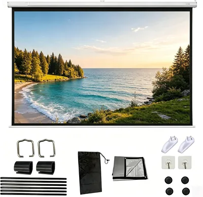 Projector Screen 72/84/100in 4K Foldable - Best Deal