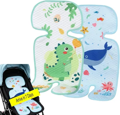 2 Pezzi 70 x 33 cm Materassino per Passeggini Estivi Respirante Universale Cuscino per Passeggini Estivi Anti-Sudore Refrigerante