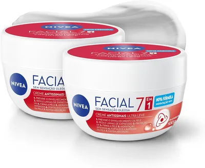 Creme Facial Antissinais NIVEA KIT 7 em 1 - 2 Unidades de 100g | 38% Off