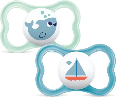 MAM Supreme Silicone Pacifiers for Babies 6+ Months, Boy, Pack of 2 - Best Deal