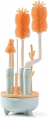 Baby Bottle Cleaning Set, 8-Piece, BPA-Free, with Drying Rack