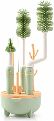 Baby Bottle Brush Cleaning Set, 8-Piece, BPA-Free, with Drying Rack