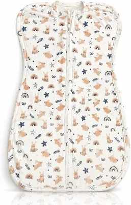 Baby Swaddle Sack, Pink Swan, 100% Cotton, Newborn-Infant