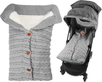 Vicloon Universal Pushchair Thermal Footmuff for Pushchair, Lambswool Lining, Winter Stroller Bag wi