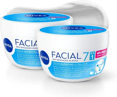 Nivea Kit Creme Facial Nutritivo Ultraleve 7 em 1 - 2 Unidades (38% Off)
