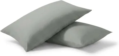 Smart Bamboo: Fundas para Almohada Blend (51% Fibras de Bamboo y 49% Microfibra) Confort, Frescura y Durabilidad. (Plata, Queen)