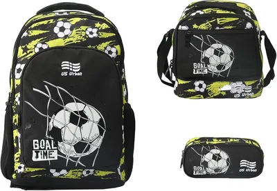 Us Urban: Juego Mochila para Niños Niñas 3 Piezas con Estuche Lápices y Lonchera Bolsa Almuerzo, Resistente Calidad y Ajustable - 10% Descuento