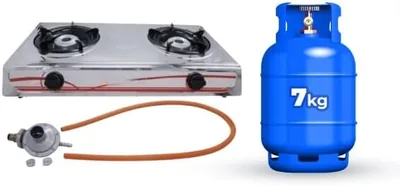 2 Burner Stainless Steel Gas Stove 7kg (LPG) Best Deal