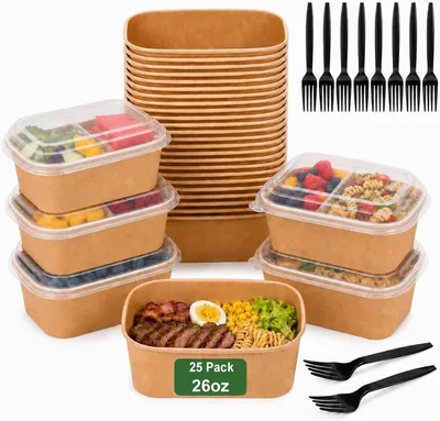 Premify 26 oz Paper Food Containers - 10% Off