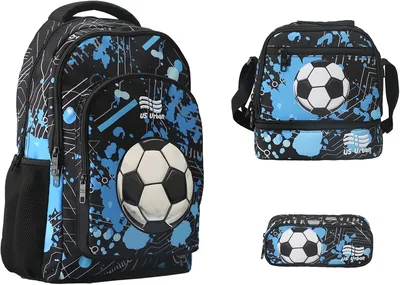 Us Urban: Set de Mochila para Niños 3 Piezas con Estuche de Lápices y Bolsa Térmica para Almuerzo, Resistente y Ajustable - 10% de Descuento