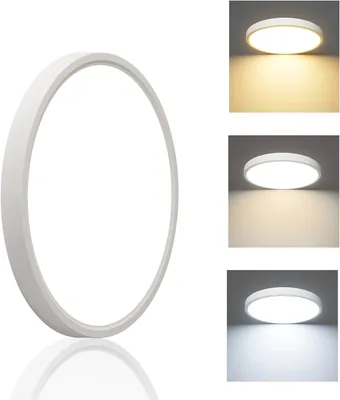 Luci a Soffitto FUPE LED Rotonde da 30 cm, 18 W con Gancio di Sicurezza per Installazione Facile, 3 Temperature di Colore CCT