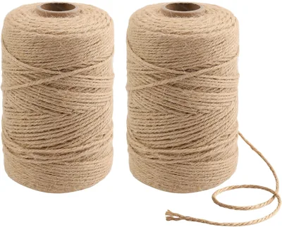 HEIHAK Jute Rope 2 Roll 3mm Hemp Twine
