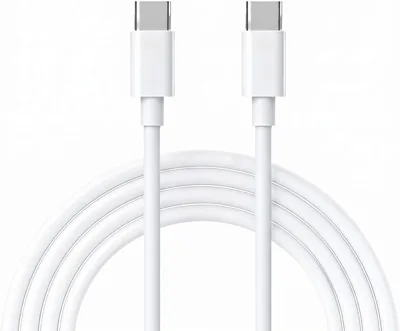 USB C till USB C kabel 2m, 60W PD snabbtladdning och högbandbreedts synchronisering, kompatibel med iPhone 17/16/15, Samsung Galaxy, iPad, Mac