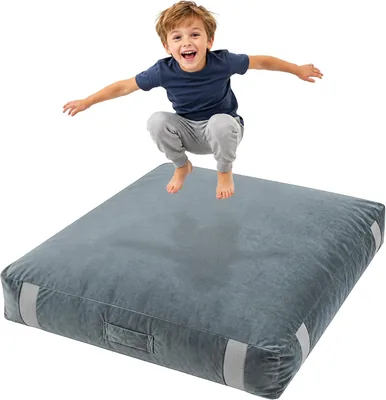 Kinevoli Kids Crash Pad, Velvet Washable Cover, 25D Foam