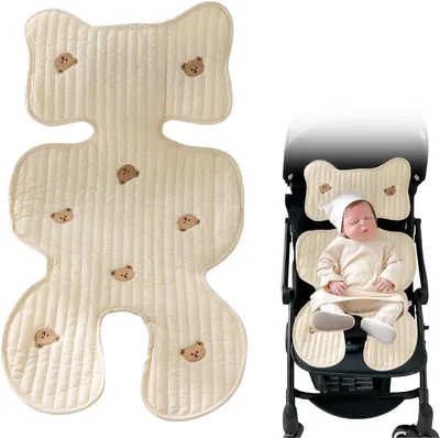 Baby Stroller Cushion - Universal Breathable Cotton Liner, Fits Most Strollers & Cribs