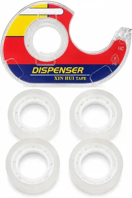 Xin Hui Tape Clear Tape Dispenser Set 5 Refill Rolls 84% Off