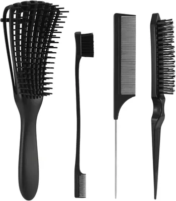 MEGA So Hair Brush & Styling Comb Set - Detangler & Styler for Curly Hair
