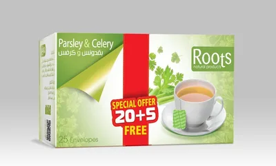 Roots Parsley & Celery Tea - Premium Herbal, Naturally Caffeine-Free