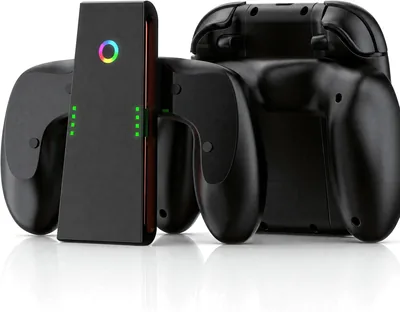 BJBT Magnetic Charging Grip for Nintendo Switch Joy-Con - RGB LED, USB-C Charge & Play, Ergo - Best Deal