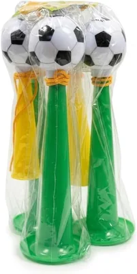 Kit 2 Vuvuzela Corneta Brasil Verde e Amarelo - Acessório Torcedor Essencial para Crianças e Adultos Vibrarem na Copa do Mundo