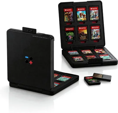 BJBT Game Card Case for Nintendo Switch 2 Switch OLED - Hard PC Shell, 12 Slot Storage, Scratch-Proof Silicone Interior