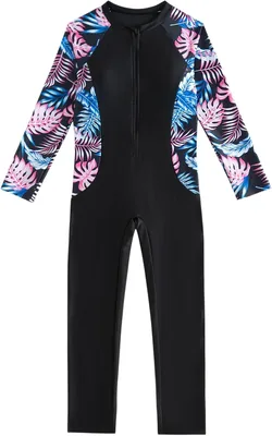 BananaHome Girls One Piece Swimwear Long-Sleeve Rash Guard UPF 50+ 8-12Y Best Deal