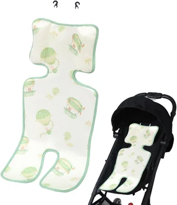 Baby Stroller Cooling Pad - Breathable Ice Silk, Adjustable Straps, Heat Relief